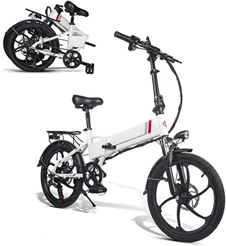 Vélos électriques : JXXU 20inch vélo électrique, électrique Pliant vélo for Adultes 350W Moteur 48V Urban Commuter Pliant E-Bike Ville de vélos Vitesse Maximum 32 kmh Capacité de Charge 100 kg