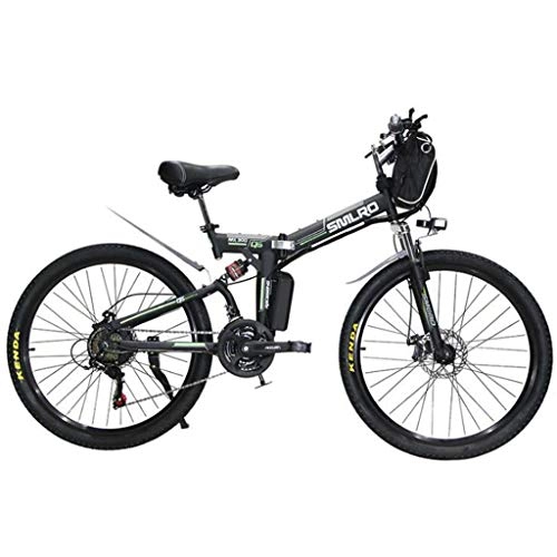 Vélos électriques : JXXU Ebikes for Adultes, électrique Pliant vélo VTT Dirtbike, 26" 48V 10Ah 350W IP54 étanche, Facile de Stockage Pliable électrique Bycicles for Hommes (Color : B)