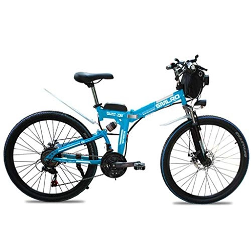 Vélos électriques : JXXU Ebikes for Adultes, électrique Pliant vélo VTT Dirtbike, 26" 48V 10Ah 350W IP54 étanche, Facile de Stockage Pliable électrique Bycicles for Hommes (Color : D)