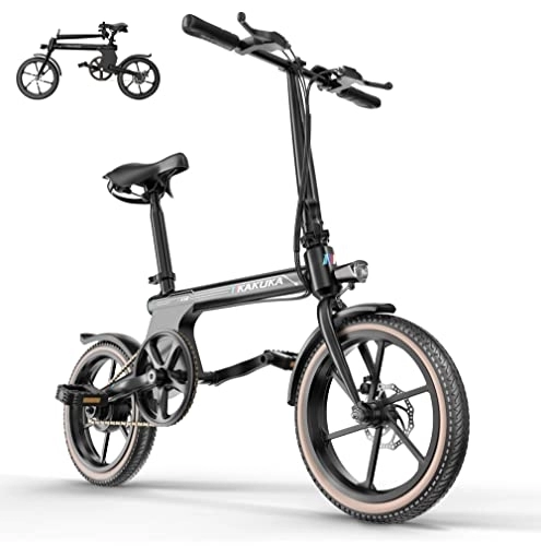 Vélos électriques : KAKUKA K16 Vélo électrique Pliable à pédale assistée avec Batterie 36V 7.5AH, Moteur 250W, Frein à Disque 25KPH Vélo électrique pour Adultes et Adolescents