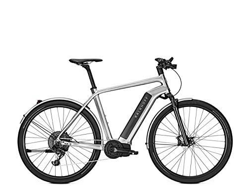 Vélos électriques : Kalkhoff Integral LTD 8G 17AH 36V Impulse Evo RS Silver / SRAM EX1 8 vitesses, Femme Homme, Diamant pour homme., 47 S