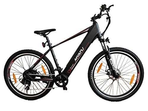 Vélos électriques : Kara-Tech Fresh 301 Vélo électrique 27, 5" pour homme et femme avec écran LCD, moteur 250 W, batterie 10 Ah, 7 vitesses, freins à disque, cadre en aluminium, gris