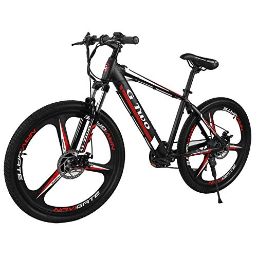 Vélos électriques : Knewss Vélo électrique furtif 26 Pouces Booster Vélo Vélo de Montagne Neige E-Bike Monocycle Roue 48V9.6A Batterie au lithium-27, 5 Noir
