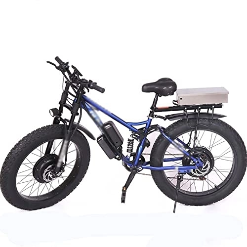 Vélos électriques : KOWM zxc Bikes pour homme Vélo électrique avant et arrière Double Drive Bike Outdoor Mountain Bike