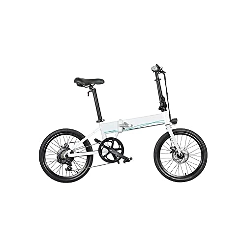 Vélos électriques : KOWM zxc Vélos électriques pour hommes, vélo électrique 10, 5 Ah 36 V 250 W 20 pouces, vélo électrique pliable 25 km / h, vitesse maximale 80 km, sports et divertissement, (couleur : blanc)
