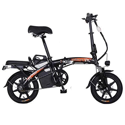 Vélos électriques : KPLM Vlo Pliant lectrique lectrique de Bicyclette de la Batterie au Lithium 350W 25AH de vlo lger 48V 14In lectrique Pliant des vlos pour des Adultes