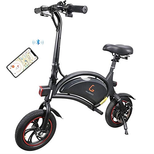 Vélos électriques : Kugoo B1 Vélo Électrique Pliant pour Adultes, Vitesse Maximale 25 km / h, Batterie au Lithium 6AH, Moteur sans Balais 250 W, Frein à Disque, Pneus pneumatiques 12 Pouces - Noir