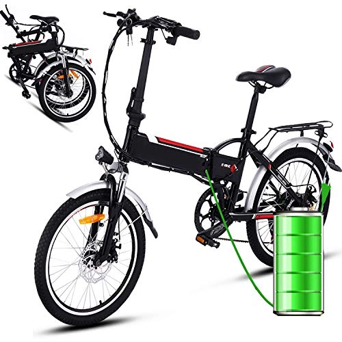 Vélos électriques : Laiozyen Vélo Electrique 20" e-Bike VTT Pliant 36V 8AH Batterie au Lithium de Grande Capacité et Le Chargeur Premium Suspendu et Shimano Engrenage (Typ5_20'')