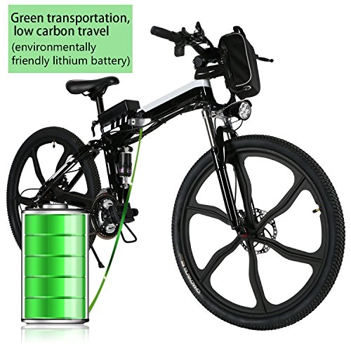 Vélos électriques : Laiozyen Vélo Electrique 26" e-Bike VTT Pliant 36V 8AH Batterie au Lithium de Grande Capacité et Le Chargeur Premium Suspendu et Shimano Engrenage (Typ9_26'')