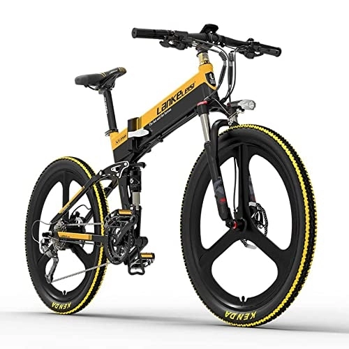 Vélos électriques : Lankeisi XT750 Vélo électrique pliable avec cadre en alliage d'aluminium 48 V 14, 5 Ah Batterie au lithium pour vélo électrique