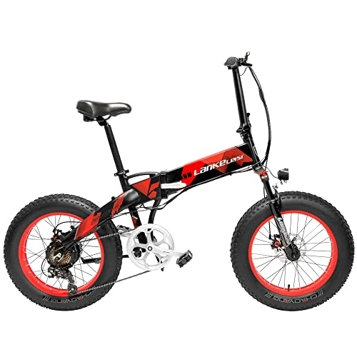 Vélos électriques : Lankeleisi X2000 Plus 1000W 12.8Ah (Rouge)