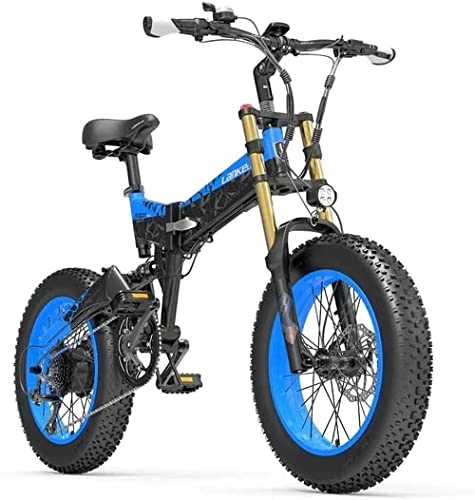 Vélos électriques : LANKELEISI X3000PLUS-UP 1000W 17.5Ah (Bleu)