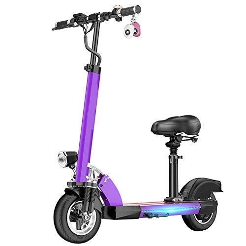 Vélos électriques : Le scooter électrique pliable 48V adulte, la batterie au lithium de puissance élevée 500W libèrent des freins à disque avec le système d'alarme à distance et l'affichage à cristaux liquides, 80~100km