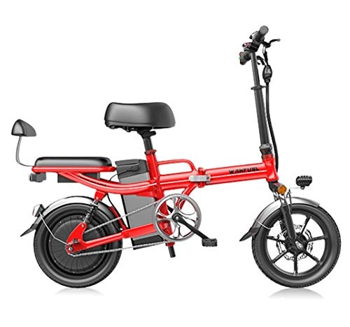 Vélos électriques : Lger et Pliable Compact eBike for Trajets & Loisirs - 14 Pouces Roues, Suspension arrire, pdale Assist Unisexe vlo, 350W / 48V (Size : 300 km)