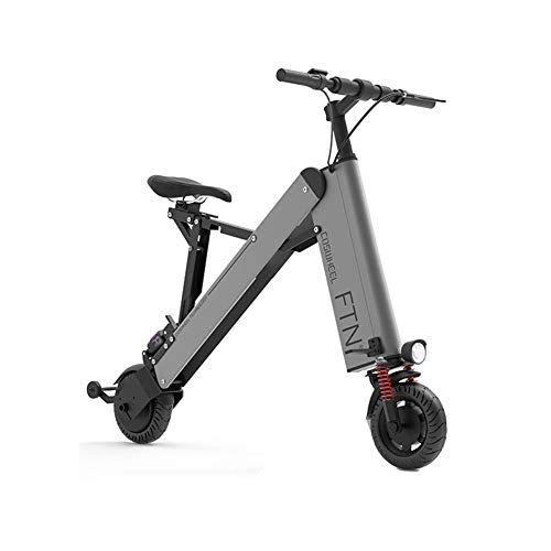 Vélos électriques : LHLCG Vlo lectrique - Mini-afficheur LED E-Bike Portable Ultra lger et Pliable, 3 Vitesses, croisire Vitesse Fixe, Gray, 7.5Ah