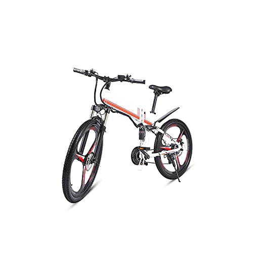 Vélos électriques : Liangsujian Vélo électrique d'adulte Hors Route 26 Pouces 35 0W 12.8AH Batterie au Lithium Vélo électrique Pliable de Montagne pour Hommes (Color : M80-White)
