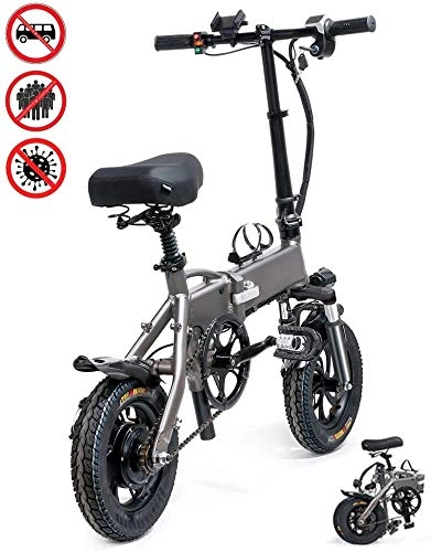 Vélos électriques : LIMQ Cycle lectrique E-Bike pour Dames Gros Pneu E Vlo pour Adultes Vlo lectrique 350W 12 Pouces Scooter lectrique en Aluminium avec Batterie Au Lithium 48V8A