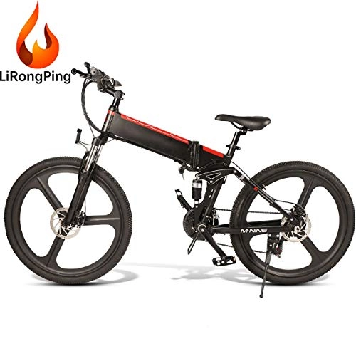 Vélos électriques : LiRongPing 48V10AH Vlo lectrique Batterie Lithium, VTT lectrique, Moteur 350W, 21 Vitesses, Vitesse 32 Km / h Vlos lectriques 26 Pouces pour Adultes