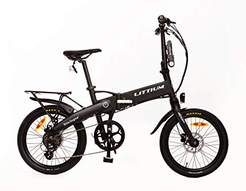 Vélos électriques : Littium Ibiza Dogma 03 Vélo électrique 10, 4 A Noir Adulte Unisexe Pliable