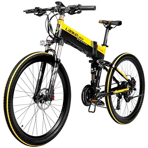 Vélos électriques : Lixada 500W 26 Pouces Pliant Assistance Électrique Vélo Électrique E-Bike 40 Km / h Vitesse Maximale 75-100 Km Gamme