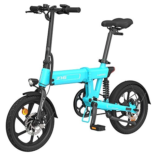 Vélos électriques : Lixada HIMO Z16 16 Pouces Pliant Assistance électrique vélo cyclomoteur E-Bike 80KM Gamme 10AH