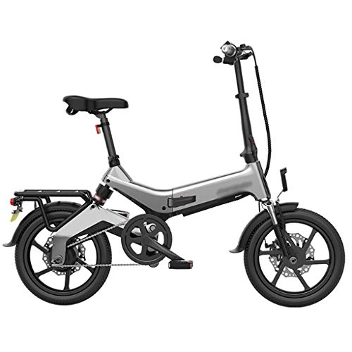 Vélos électriques : LJMG Vlos lectriques Vlo lectrique Pliant Amlior pour Adultes, Vlo lectrique 250W 16 '' avec Batterie Amovible Au Lithium-ION 36V 7.5AH pour Adultes, en Alliage De Magnsium