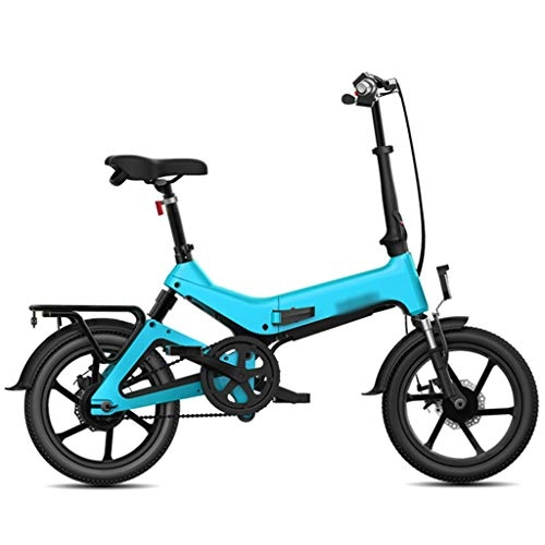 Vélos électriques : LJMG Vlos lectriques Vlo Pliant lectrique pour Adulte, Vlo lectrique avec Roues De 16 Pouces Et Moteur De 250 W, Frein Disque Double pour Vlo Pliable, Assistance lectrique