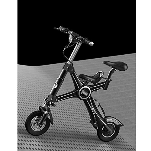 Vélos électriques : LKJCZ Portable Pliant vélo électrique vélo pour Les déplacements et Le Temps Libre avec Freins à Disque pour vélo Femme et Homme avec 36v Batterie au Lithium ou 36v 7.8ah 8.7ah, 25-40km, Noir