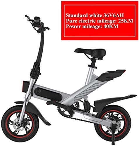 Vélos électriques : LKLKLK lectrique Pliant Vlo avec 36V 6Ah Batterie Lithium-ION, 12 Pouces avec Ebike 250W Brushless