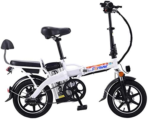 Vélos électriques : LKLKLK lectrique Pliant Vlo avec 48V 10Ah Amovible Au Lithium-ION, 14 Pouces avec Ebike 350W Moteur Et La Batterie De Verrouillage Anti-Vol
