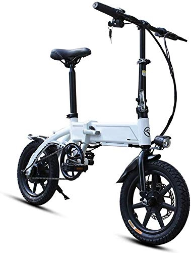 Vélos électriques : LKLKLK Mini Vlo lectrique avec Batterie Amovible Au Lithium avec Le Niveau De Freinage Disque Mcanique 3 LED Rgulateur De Vitesse Phares (Pliable)