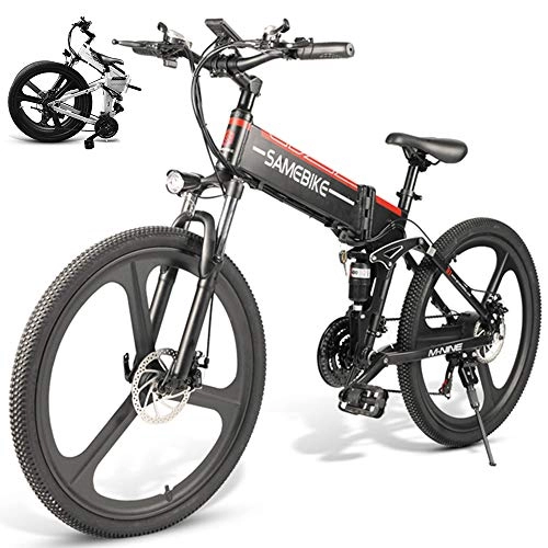 Vélos électriques : LOKE Vélo électrique 26" électrique Pliant vélo Pliant Ebike avec Batterie au Lithium-ION, Noir
