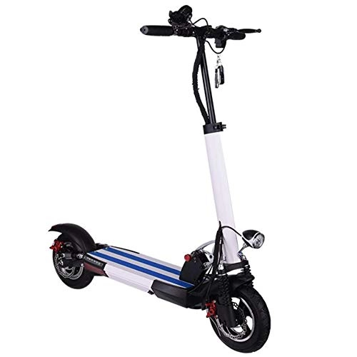 Vélos électriques : LOLOP Scooter électrique Se Pliant électrique de Voyage de Ville de Chainless de véhicule électrique d'alliage d'aluminium de Bicyclette électrique, White