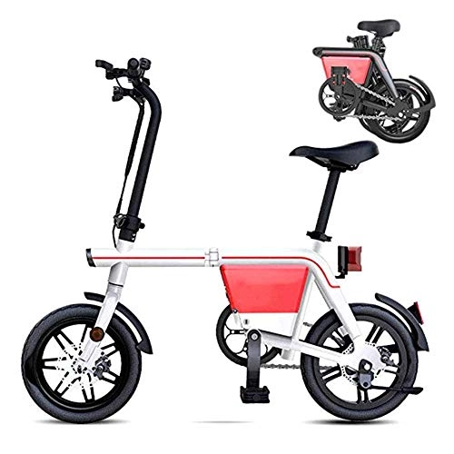 Vélos électriques : LTLSF Vlo lectrique Pliable, Mini Scooter lectrique Adulte Adulte Multifonctionnel 10Ah / 48V Vlo lectrique Rglable 50-100Km Unisexe, Blanc