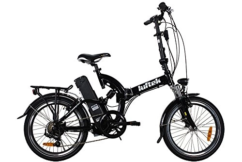 Vélos électriques : luftek vélo électrique modèle 111 Foldable 10 Ah, Homme, noir
