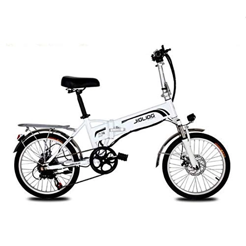 Vélos électriques : LUO Vélo, vélo électrique de montagne adulte 20 pouces, batterie au lithium 48V vélos électriques 350W, vélo électrique pliable en alliage d'aluminium de qualité aérospatiale à 7 vitesses, gris, 55 k