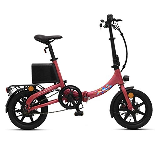 Vélos électriques : Luyuan Bicyclette lectrique Pliante de Bicyclette de Batterie au Lithium de Voiture d'alliage d'aluminium de 14 Pouces de Bicyclette lectrique, Vie lectrique Pure 25-30km de Batterie