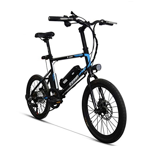 Vélos électriques : Lvbeis Adultes VLo Electrique VAE Portable De Ville VTT Vitesse Jusqu' 20Km / h Velo Assistance Electrique De Route, Blue