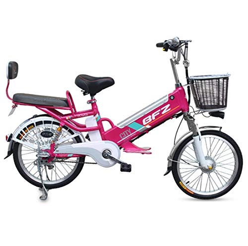 Vélos électriques : Lvbeis Adultes VLo Electrique VAE Portable De Ville VTT Vitesse Jusqu' 25Km / h Velo Assistance Electrique De Route, Pink