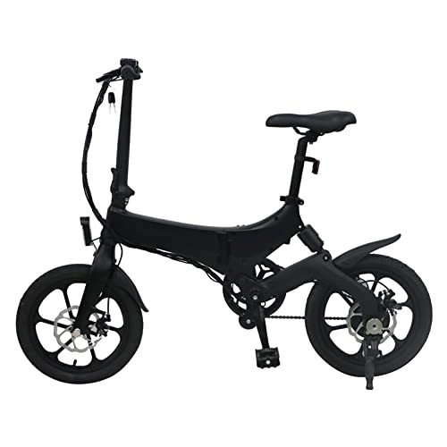 Vélos électriques : LWL Vélo électrique pliable pour adulte de 40, 6 cm, 250 W, 36 V, 16, 4 Ah, vélo électrique pliable (couleur : noir)