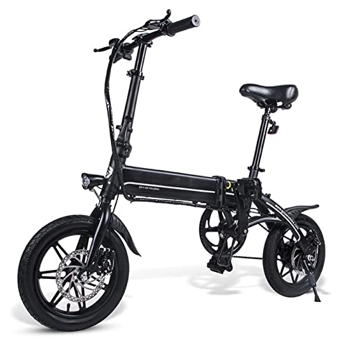 Vélos électriques : LYUN Vélo électrique Pliant 250W Moteur de 14 Pouces Vélos électriques for Adultes avec 36V 7, 5Ah Batterie au Lithium Bicyclette électrique Scooter E-Bike Scooter (Couleur : Noir)