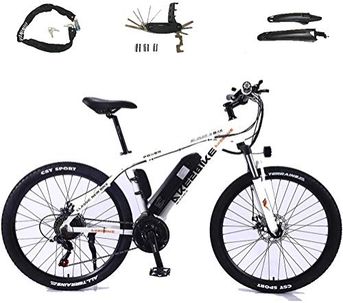 Vélos électriques : Macro 26 « E-Bike E-Bike - 36V 350W 8AH / 10Ah / 13Ah Grande capacité de la Batterie au Lithium - City Light vélo 27 Vitesses, 8AH