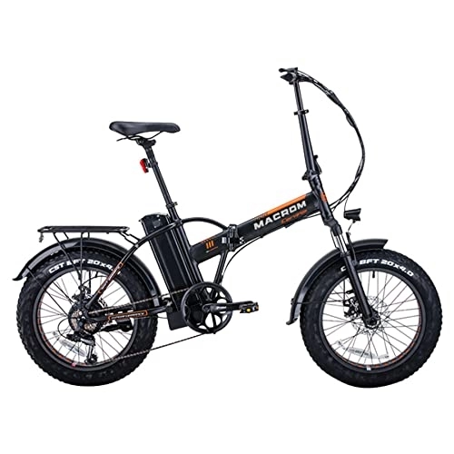 Vélos électriques : MACROM E-Bike Jante 20" plissé 250 W Noir