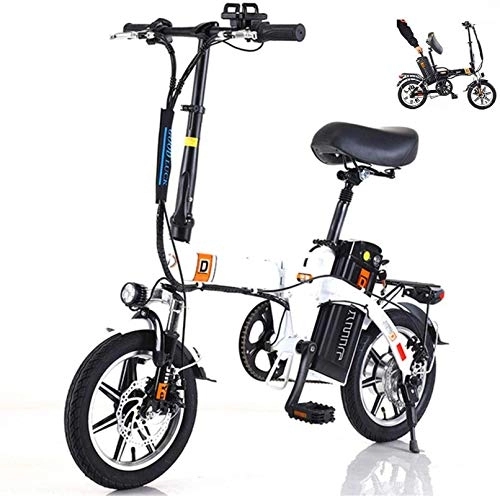 Vélos électriques : MaGiLL Vélos électriques à 3 Roues pour Adultes, vélos électriques, Mini vélo électrique 14" pour Adultes, vélo électrique avec Moteur 240 W avec Batterie Lithium-ION