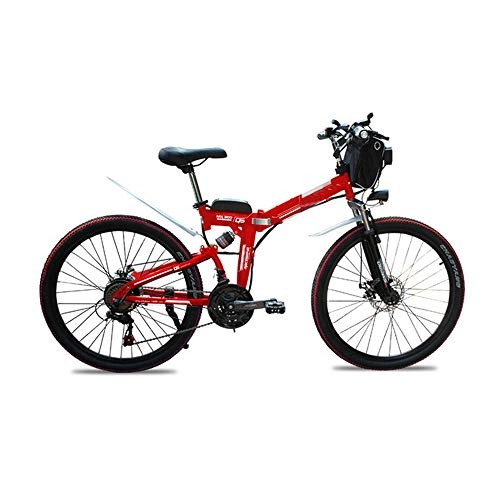 Vélos électriques : MDZZ Vitesse Variable vélo Pliant, Électrique Vélo de Montagne avec Batterie au Lithium Amovible, Voiture à pédales pour Adultes à vélo extérieur, 48v20ah