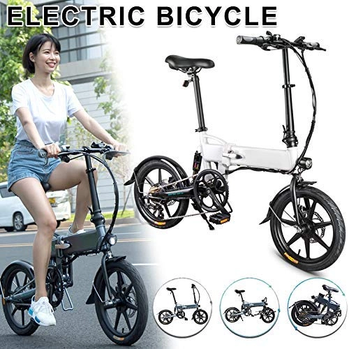 Vélos électriques : Metyere Aluminium Pliable Vélo Électrique Pliable Électrique Vélo Bicyclette Aluminium Alliage 16 inch Portable 250W 25KM / H 3 Mode Poli Warehouse Distribution - Gris Foncé