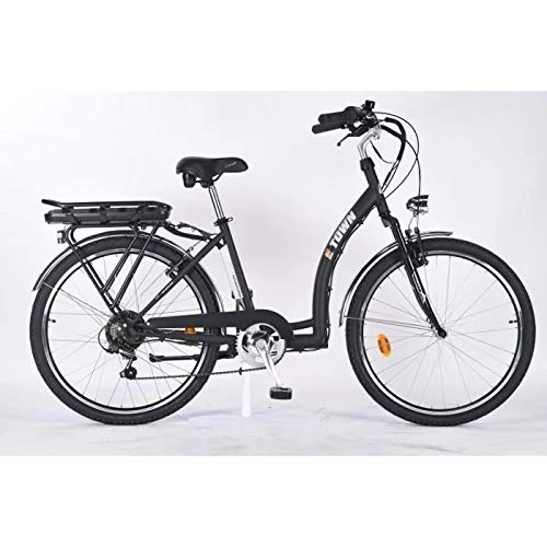 Vélos électriques : MFC E-Town Vélo électrique Adulte Unisexe, Noir Mat, M