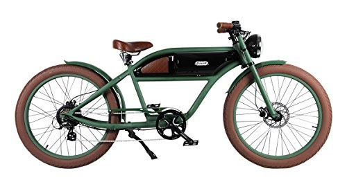 Vélos électriques : Michael Blast E-Bike Cruiser E de Greaser Vlo Vert / Noir