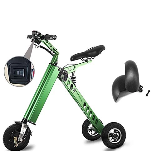Vélos électriques : Mini poids pliable 14KG de tricycle de scooter lectrique adulte avec la limite de vitesse de 3 vitesses 6-12-20KM / H, gamme complte de charge de 30KM, particulirement approprie voyage , A