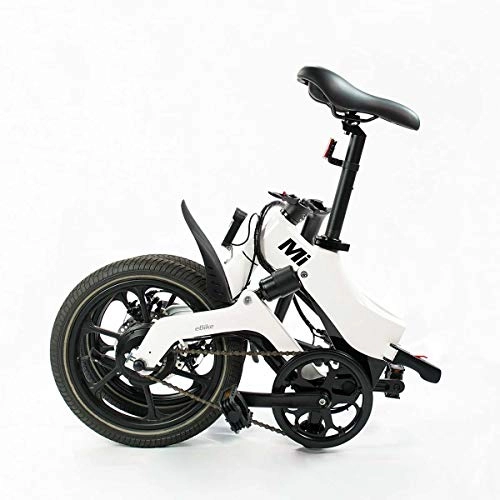 Vélos électriques : MiRiDER Vélo Électrique Pliant Structure en Magnésium 18.2kg - 250W - Jusqu'à 25km / h - 16 Pouces - IP65 (Blanc, Cycliste de Plus de 175cm)